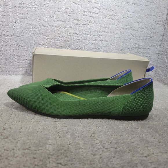 Rothy's The Point Women's Size US 8 Willow Green Flat Ballet Slip On Shoes - Picture 6 of 9